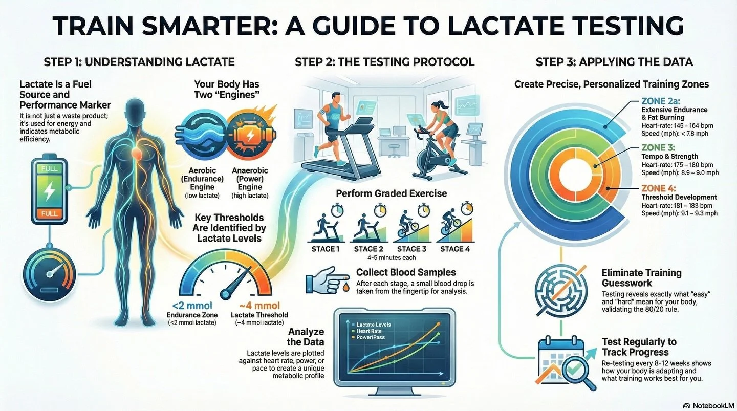 🌟 Attention Competitive Athletes! 🌟
Are you striving to elevate your performance? Understanding and leveraging your body&rsquo;s lactate threshold can make all the difference! 🏃&zwj;♂️🚴&zwj;♀️
✨ Why Lactate Testing Matters:
&bull;	Personalized st