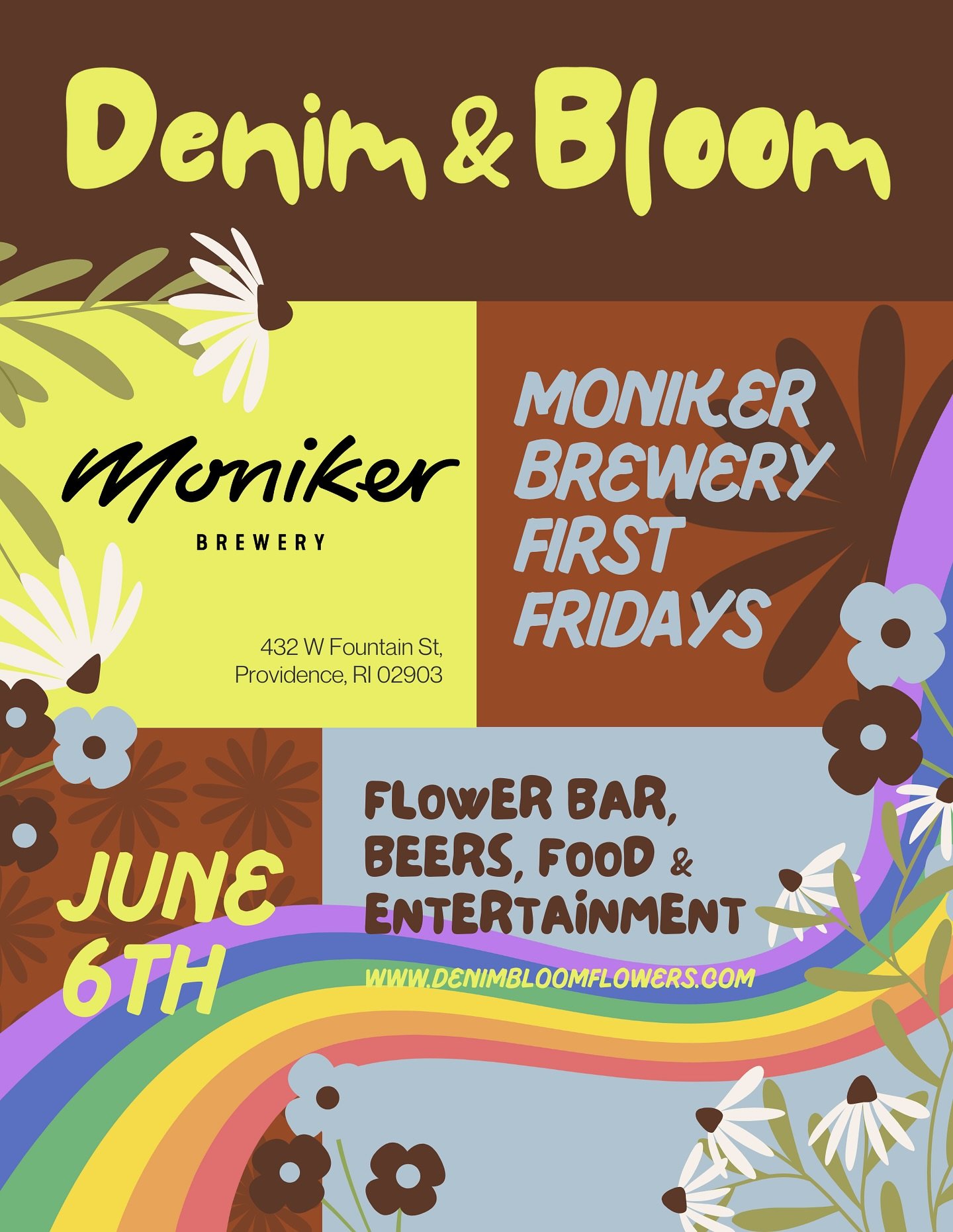 Your first Friday night of June plans with @denimbloomflowers 🌿🍌🌈🍻 See you TONIGHT at @monikerbrewery from 5–8pm! Let’s celebrate the summer feels with some flowers and local beers 💐✨🌞 #happypridemonth
#craftbeerri #flowerfarmma #f