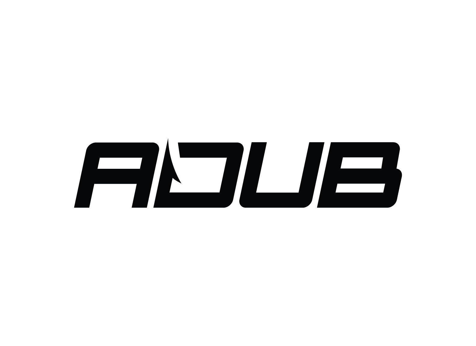 Futuristic fishing logo for Youtuber, Adam White, or ADub Fishing.