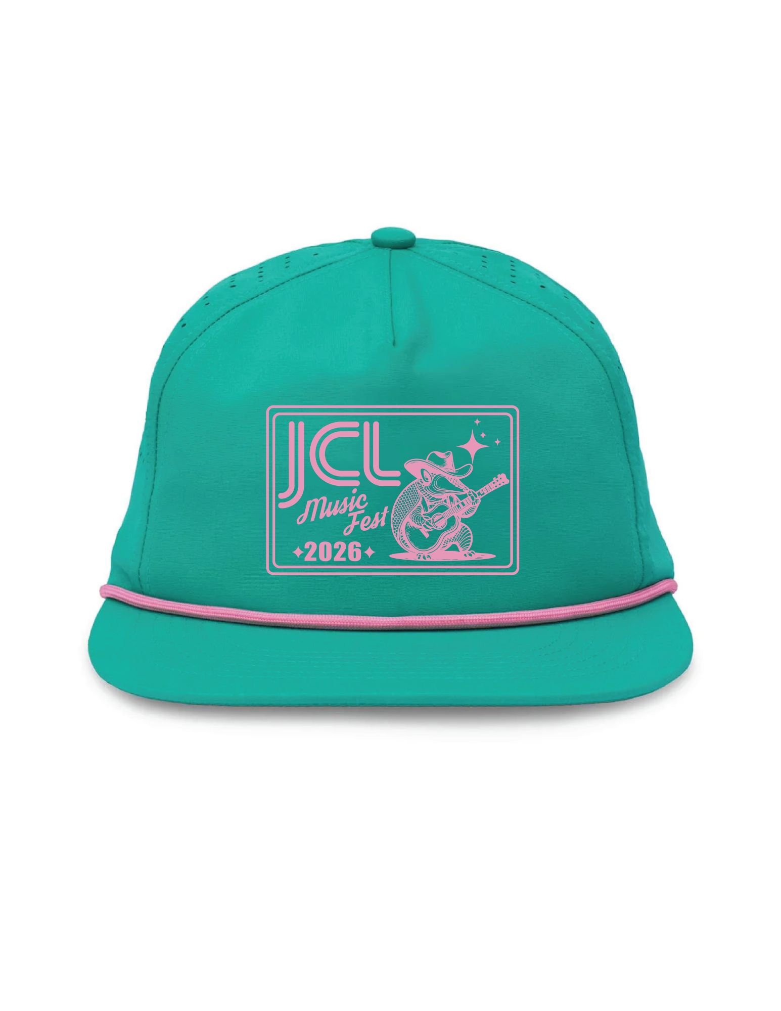 JCL Teal Hat w/ Pink