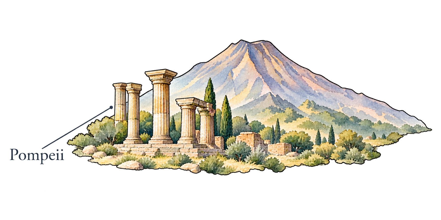 Discover the Italian immersion programme near Pompeii