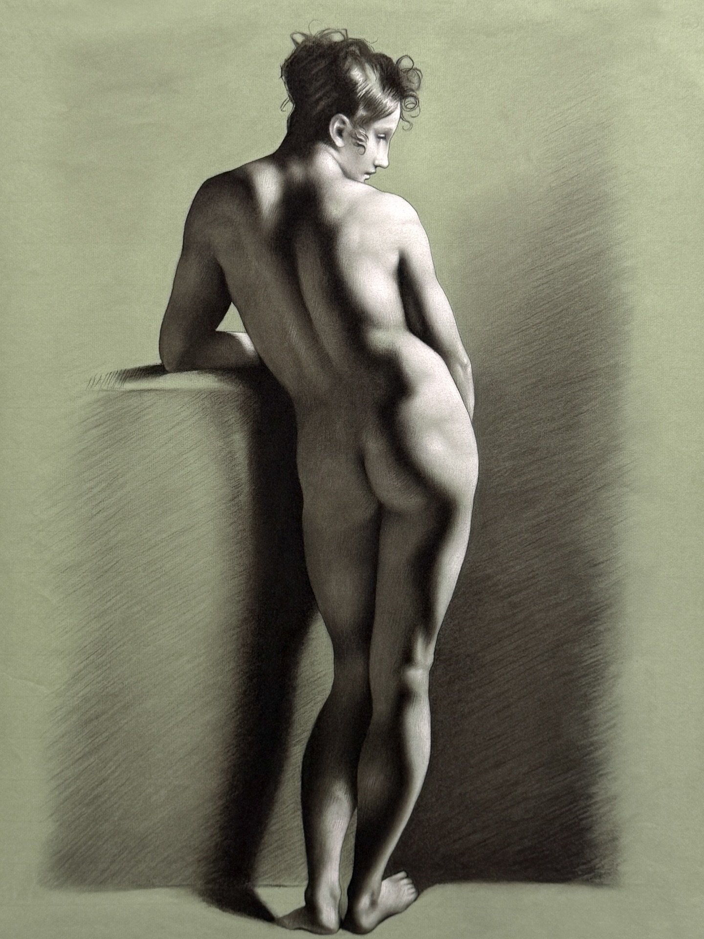Master copies connect us to timeless principles of light and form. This study by apprentice @linneartist_  honors Prud&rsquo;hon, a master of grace and subtlety in drawing. Done with @nitramcharcoal  on laid paper. 👉Follow @mianoacademy for more. #M