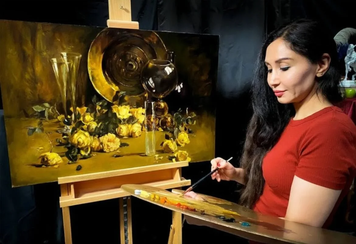 Our Online Atelier offers rigorous classical training, recorded critiques, instructor paint-overs, and real mentorship &mdash; with a schedule that works around your life. Rolling enrollment means you can start anytime.

Step into the studio from whe