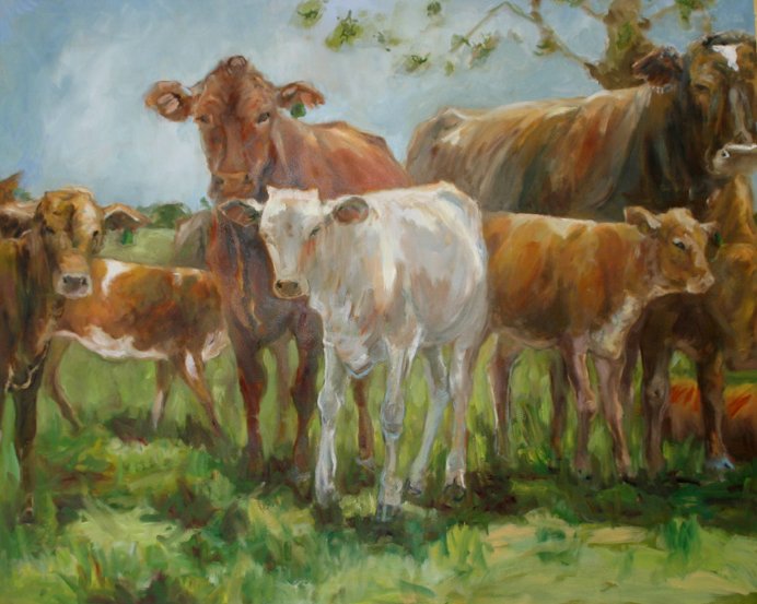 The White Calf, 31 x 19 1/2