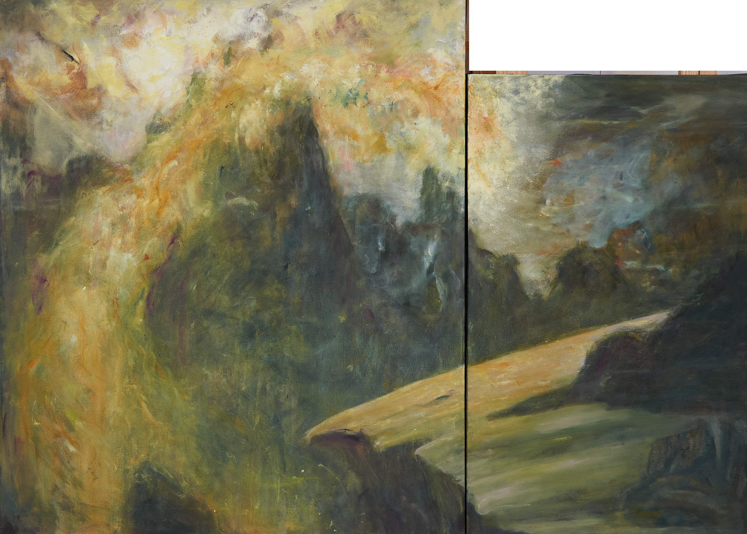 Exhalation, Diptych, 42 x 58