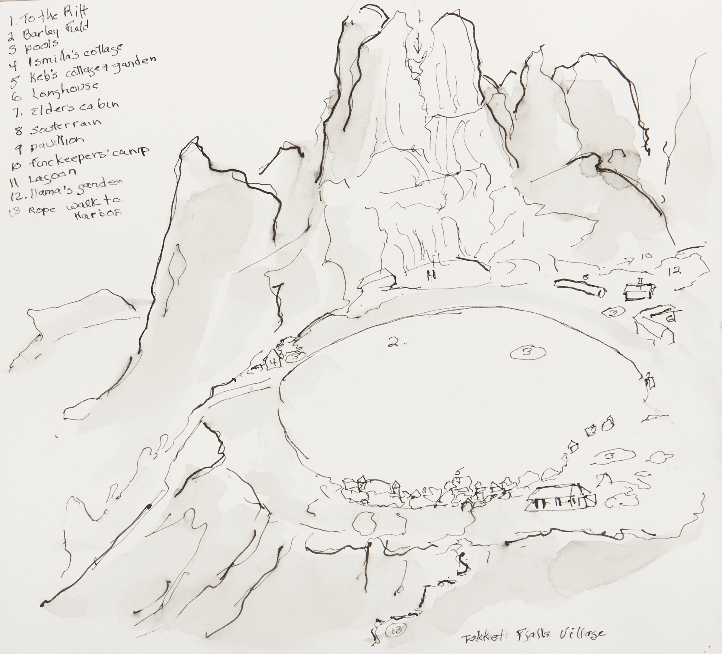 Map of Tokket Fall, 9 3/4 x 10 1/2