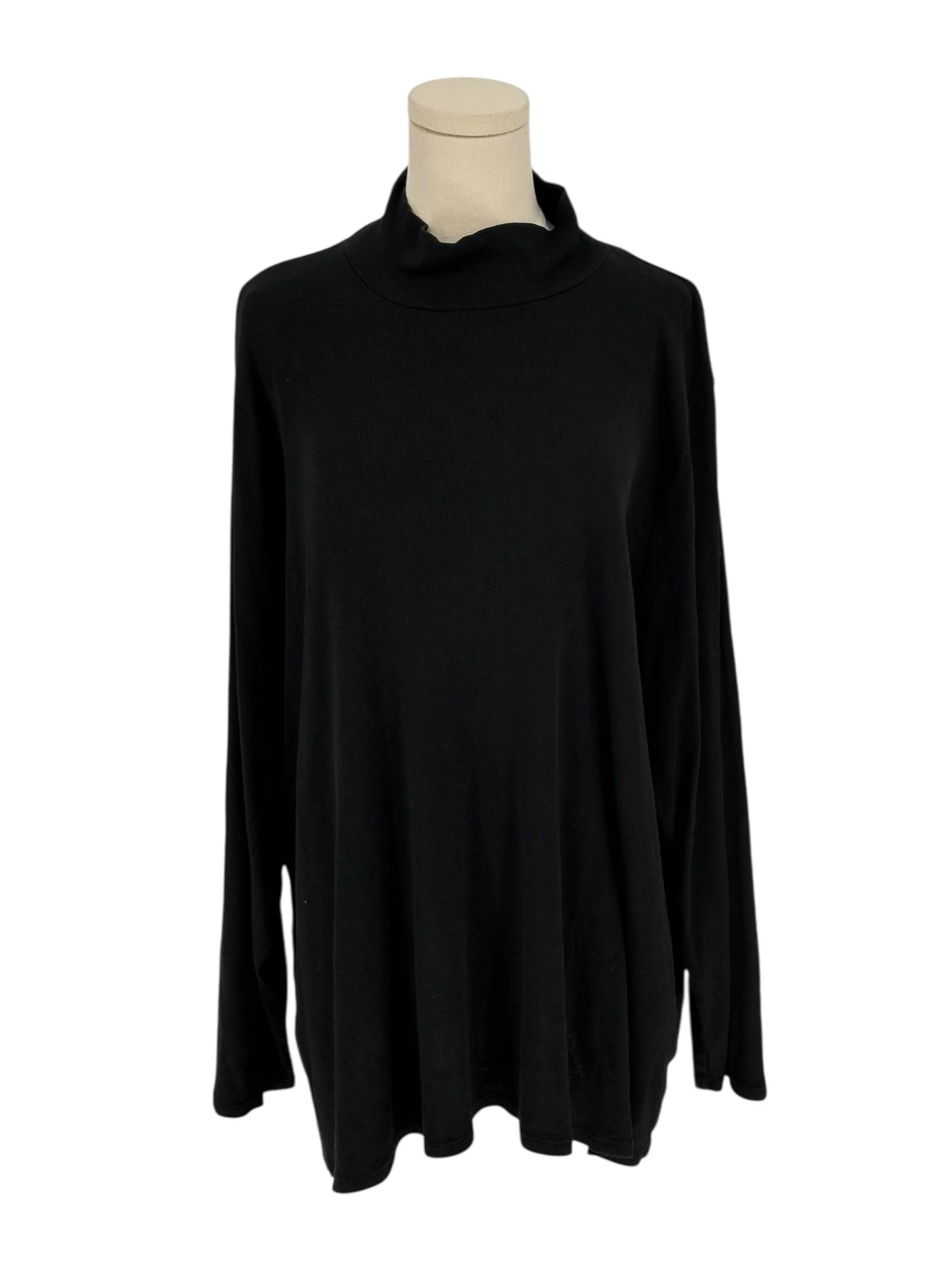 AVA & VIV Black Turtleneck Long Sleeve Top (Size 4X)