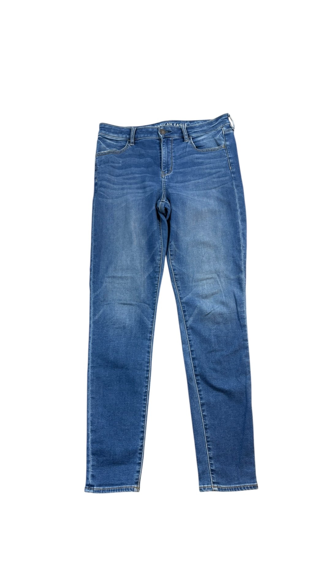 American Eagle Medium Wash Extra Long Hi-Rise Jeggings (Size 14 Extra Long)