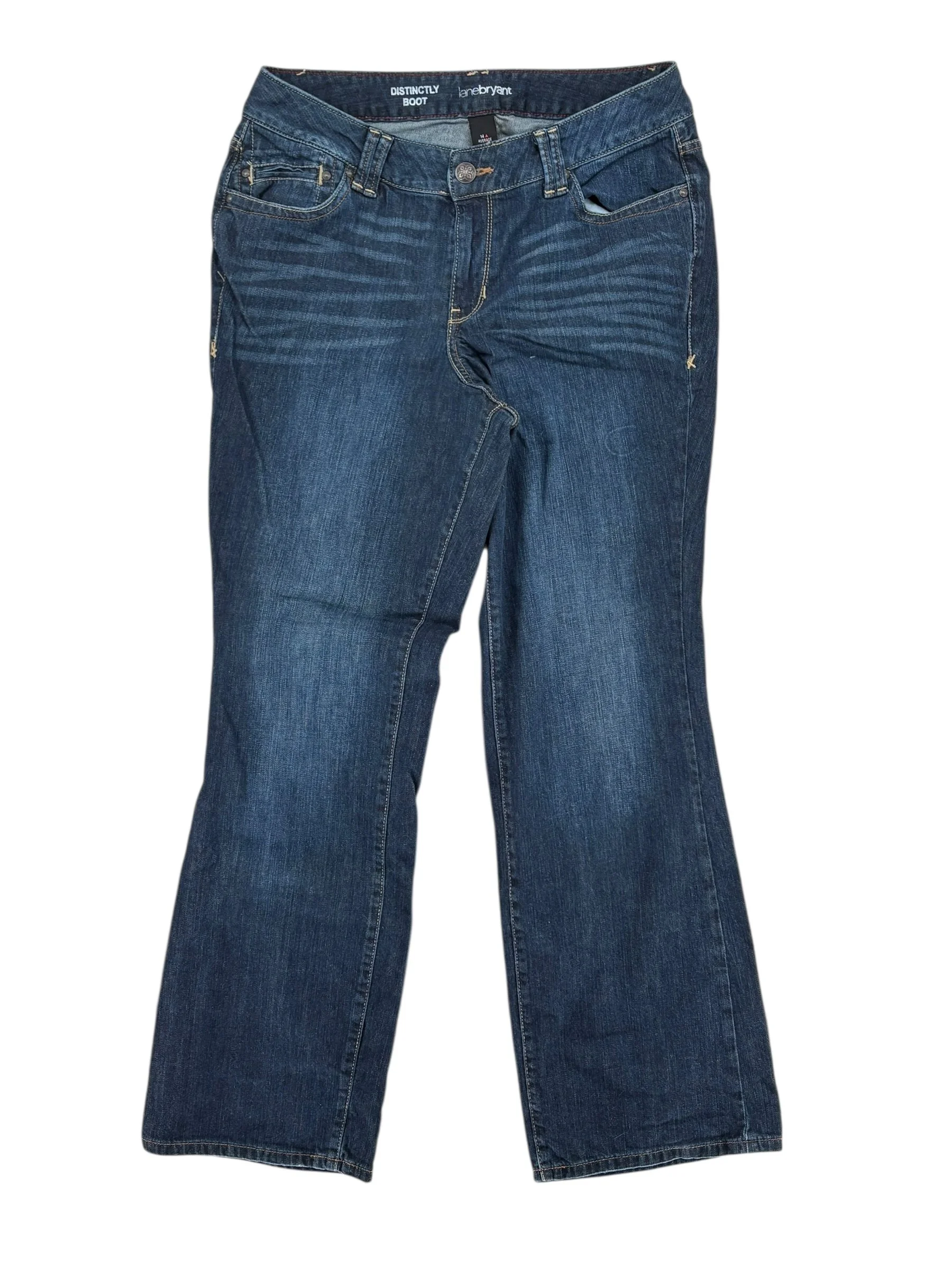 Lane Bryant Distinctly Boot Dark Wash Bootcut Jeans Stretch Denim (Size 14)