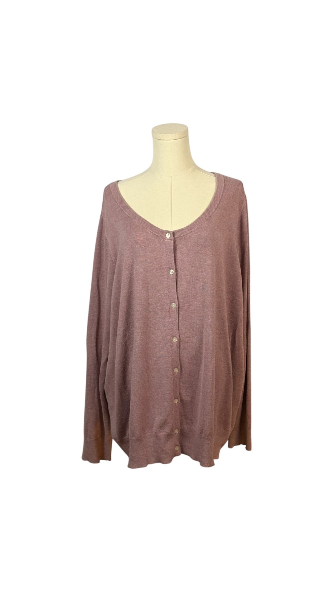 Lane Bryant Light Purple Long Sleeve Button Down Cardigan (Size 26/28)
