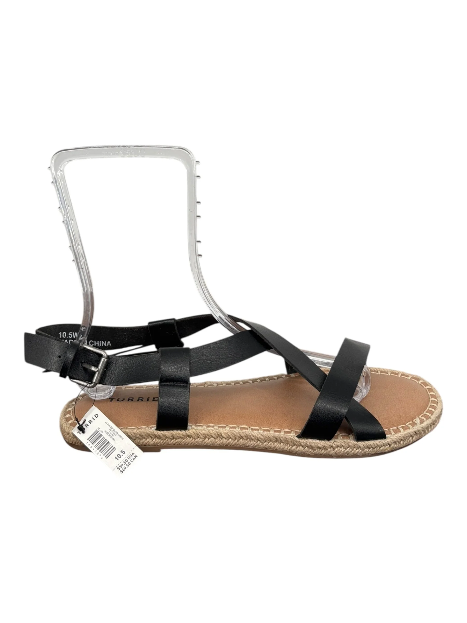 Torrid Black Espadrille Slingback Sandals Women's (Size 10.5 Wide)