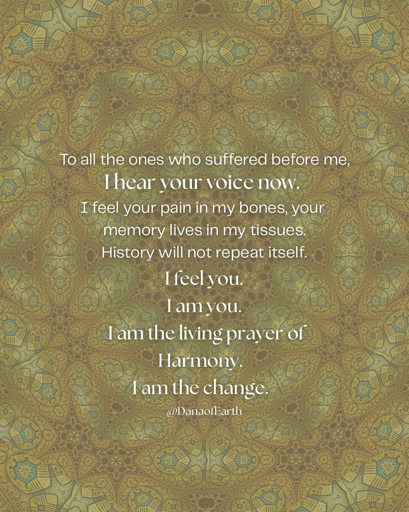 From my ancestors, my lineage, the ones who walked this Earth before me, and will continue on after me, the ancient hum is weaving - can you feel it? 🙏🏻 🧬