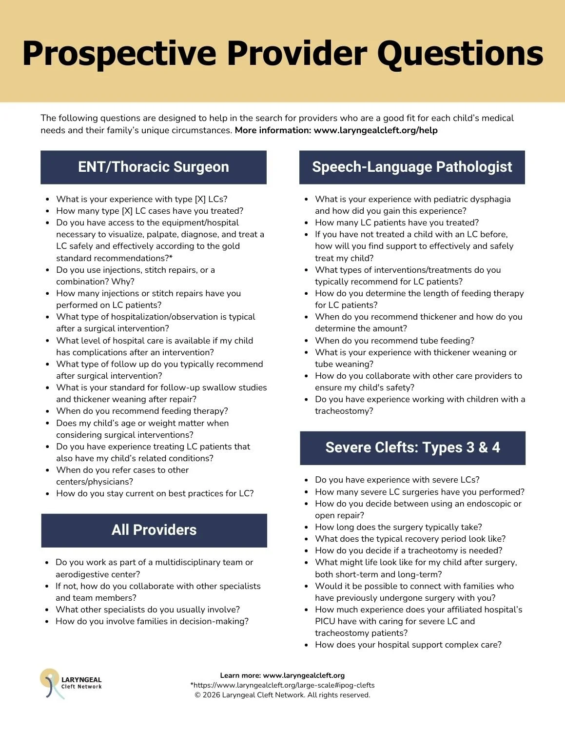 Prospective Provider Questions PDF