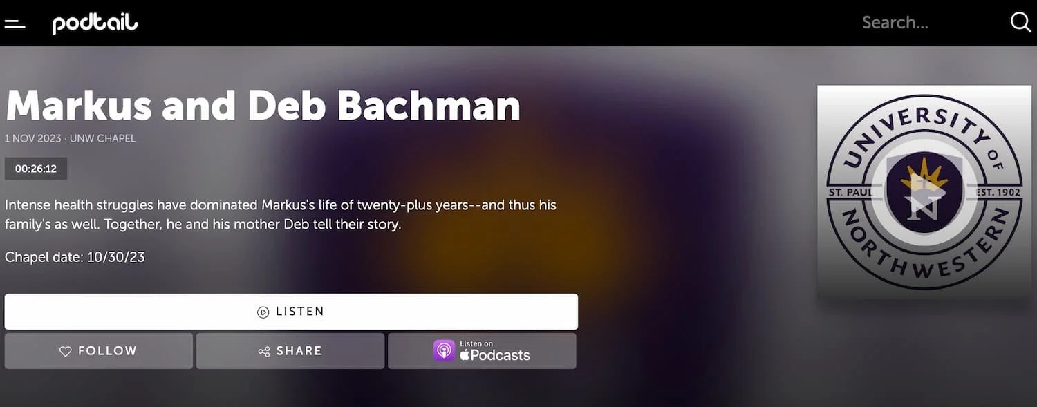 University of Northwestern: “Markus and Deb Bachman”