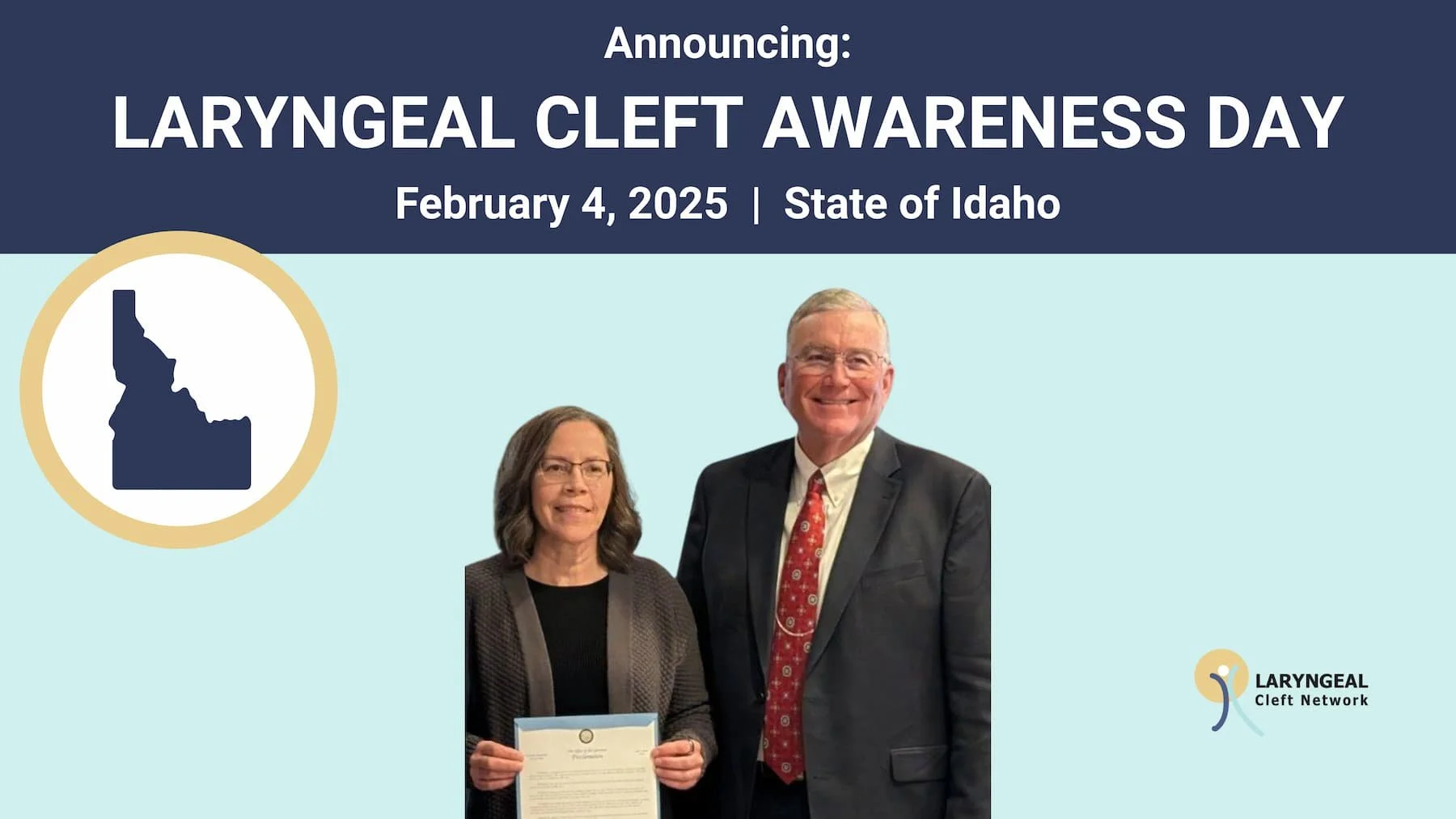 Idaho Proclaims Laryngeal Cleft Awareness Day