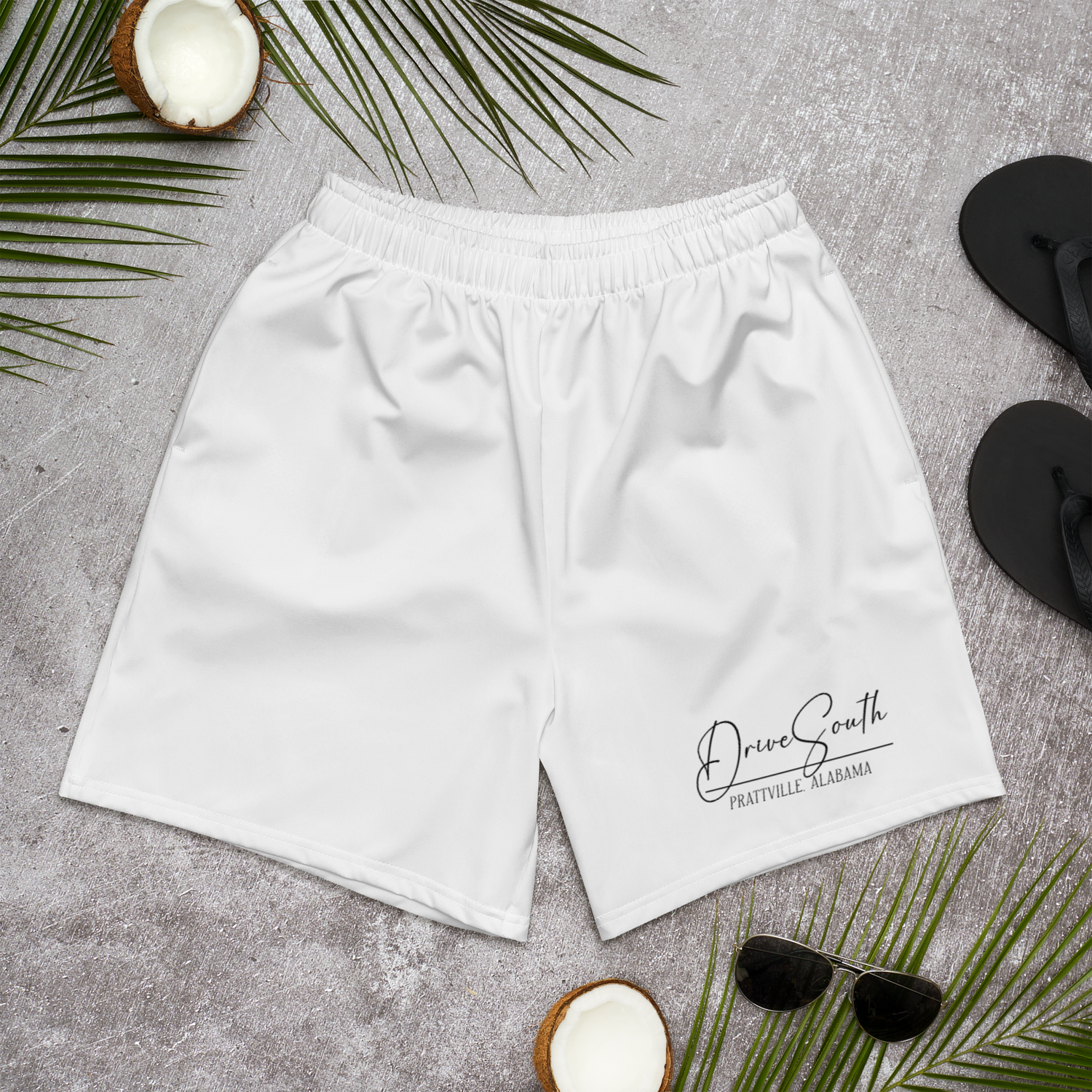 Short de sport pour homme - Short de bar - Avec cordon de serrage - Pour homme, Blanc., L