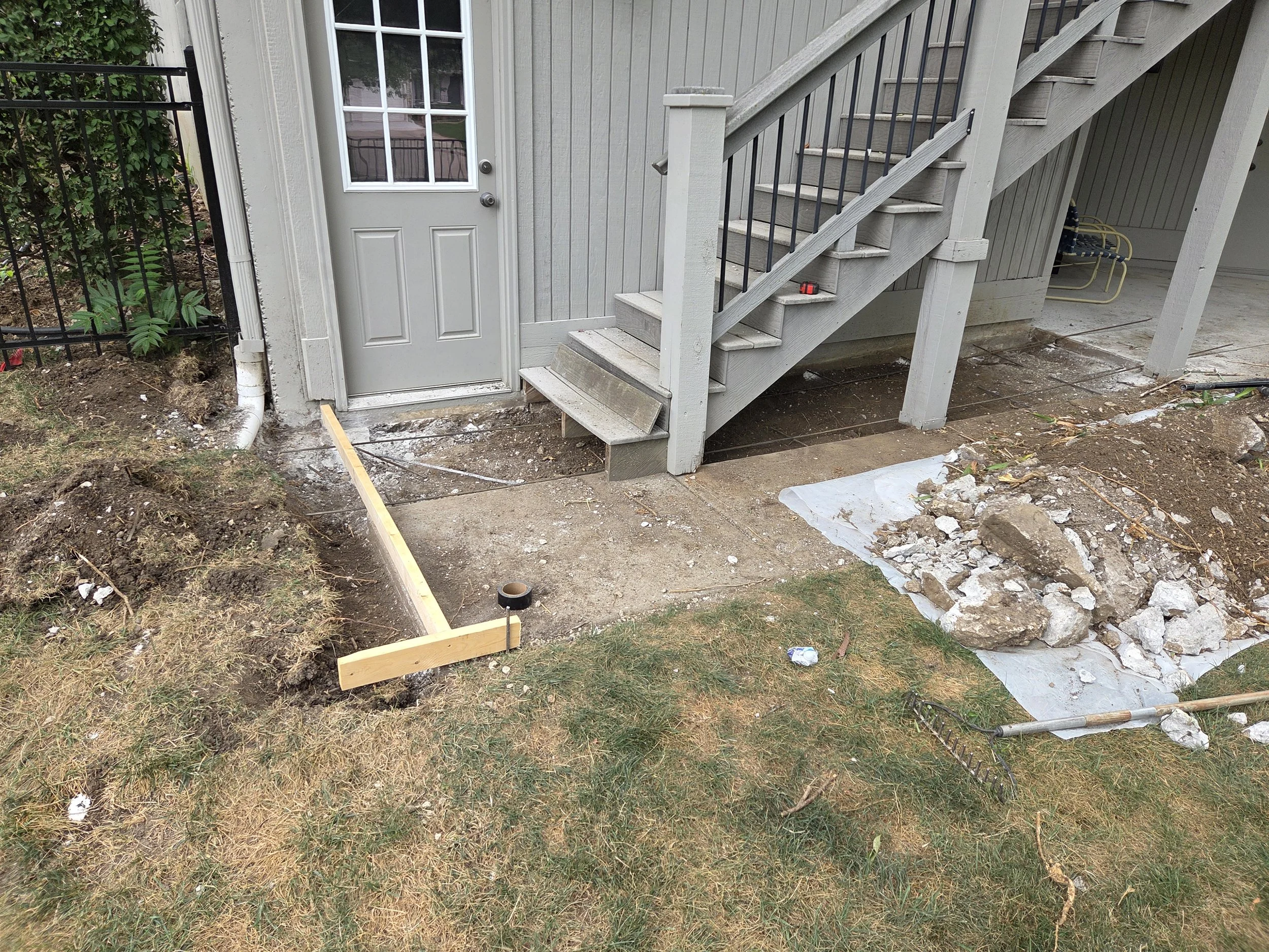 Concrete Landing for Steps