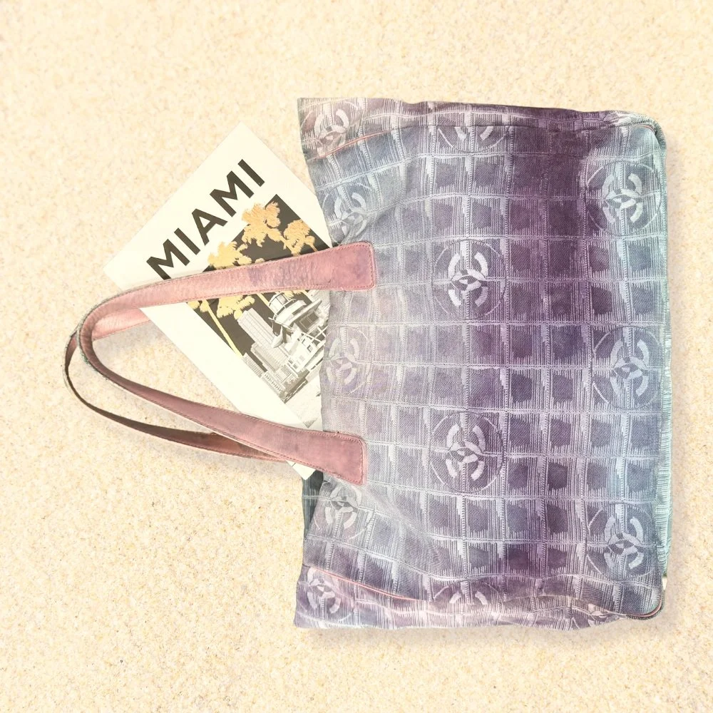 Mermaid Chanel Travel Line Ombre Dyed Vintage Tote