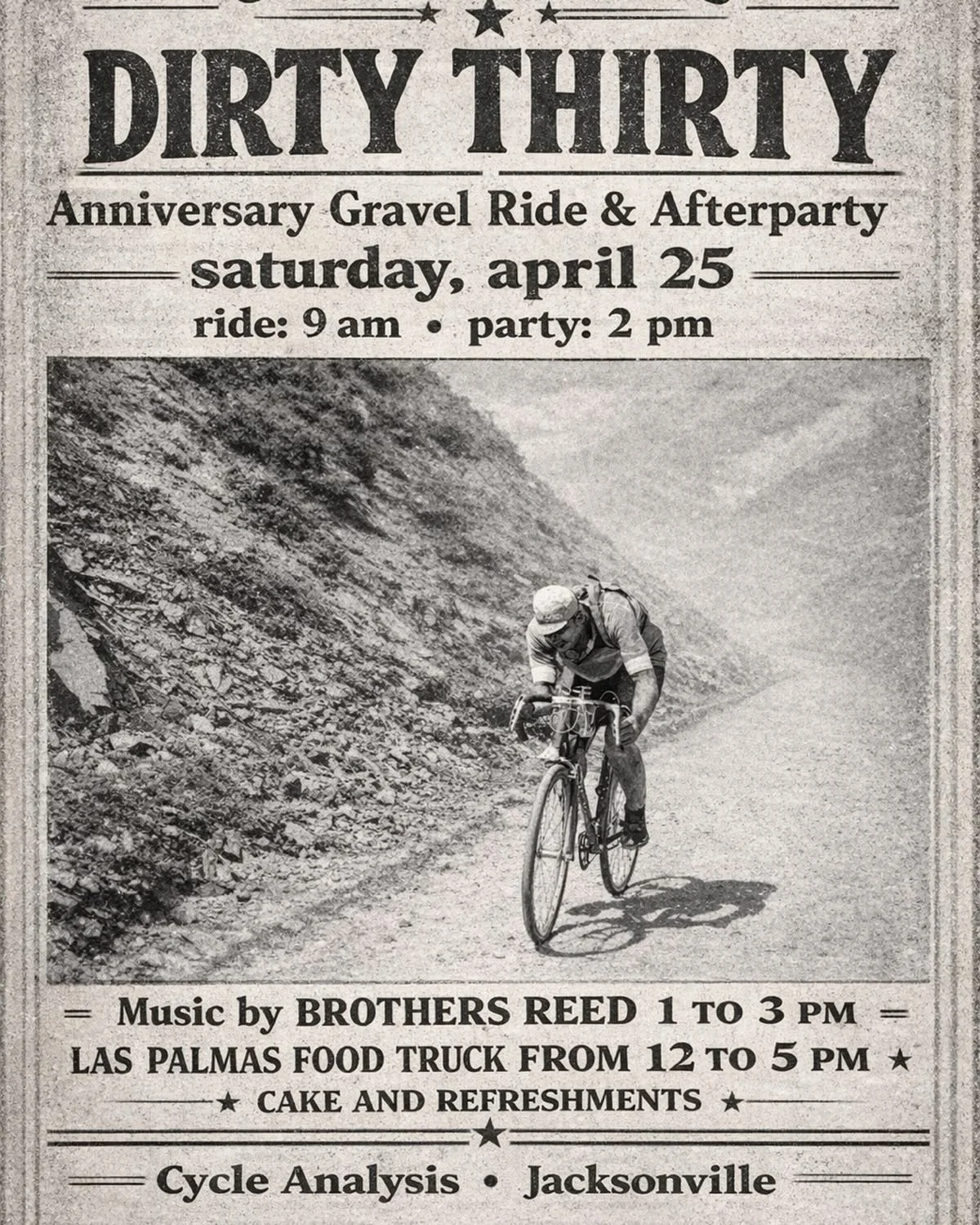 Cycle Analysis turned 30 this year!! It&rsquo;s been hard sometimes but we&rsquo;ve loved every minute! We would love to see everyone! Serving Jacksonville and our surrounding communities has been our great honor. Come go for a bike ride, eat cake, l