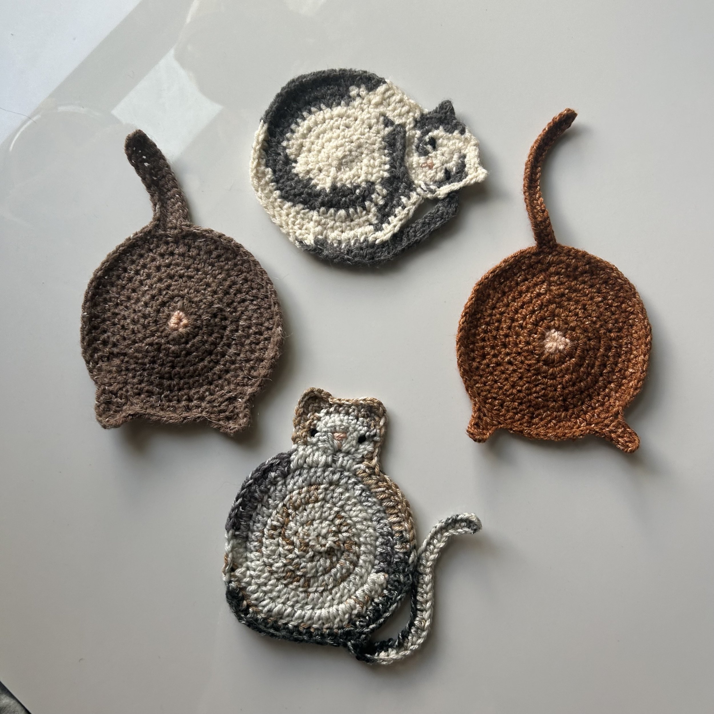 Crochet Kitty Coasters
