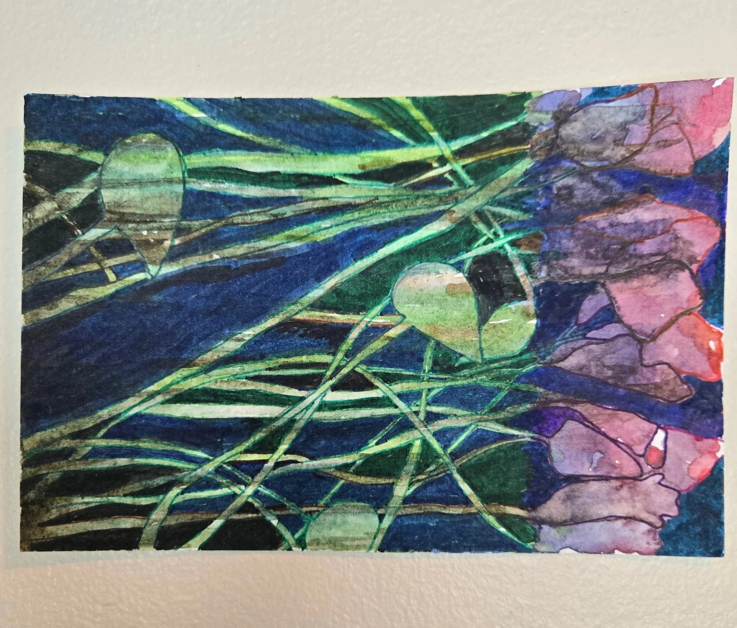 In Too Deep
2023
Watercolor, pen and ink, marker, on mixed media paper
5.5in x 8.5in