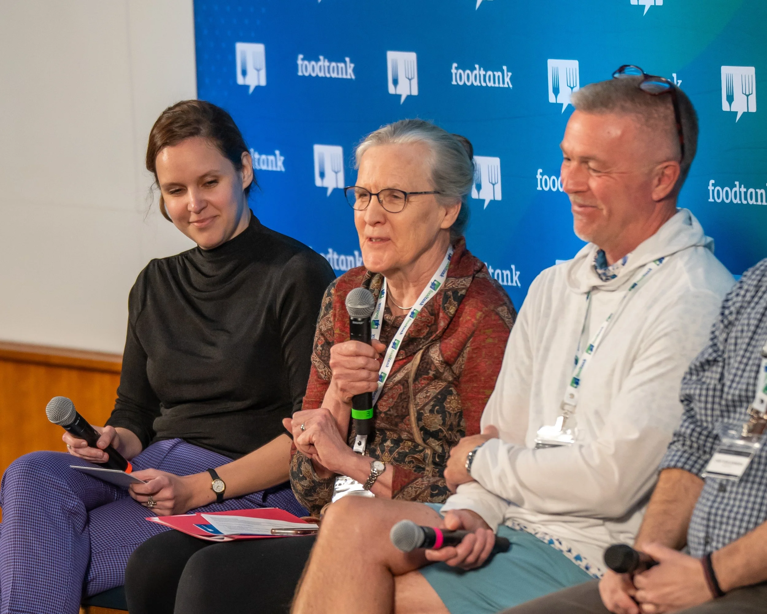 Panelist speaking at a Food Tank conference in Durham, North Carolina