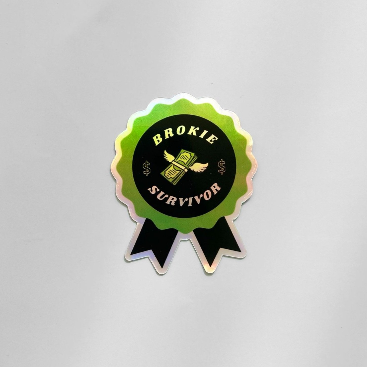 Brokie Survivor holographic sticker