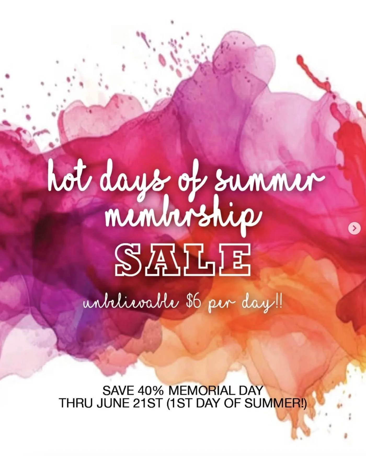 HOT DAYS OF SUMMER MEMBERSHIP SALE
$199+tx per month
** link in bio **

Save 40% Memorial Day Sale!
Unbelievable $6 per day!!

Membership Includes :
~ Unbelievable $6 per day deal!
~ Includes 1 child and 2 accompanying adults
~ Additional siblings $1