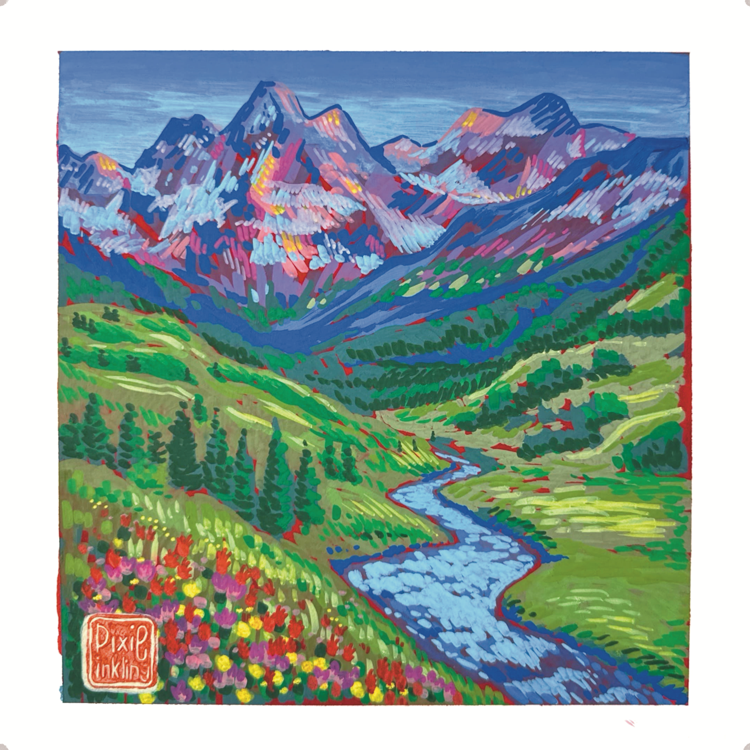 Montana River Art Print