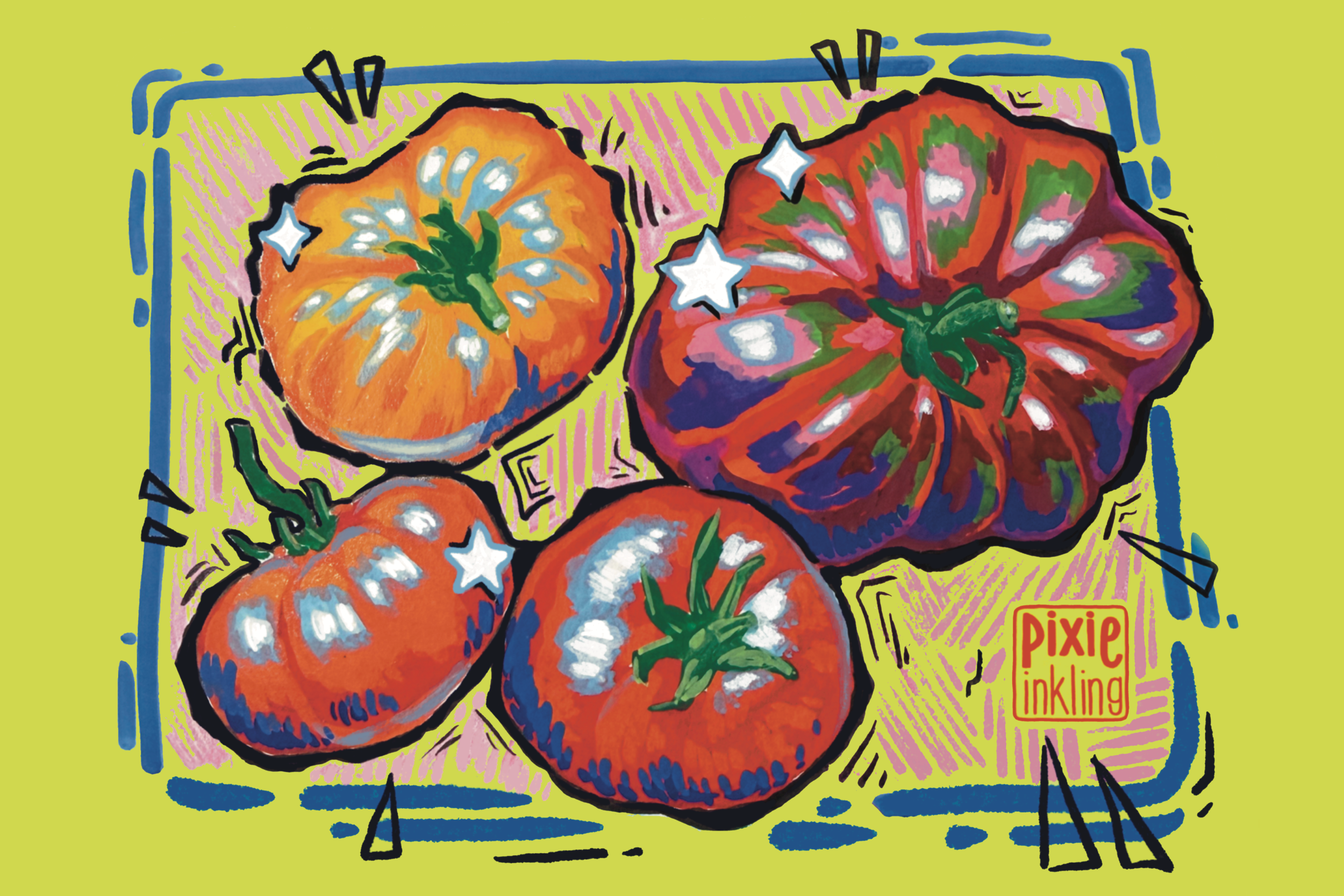 Vibrant Tomatoes Art Print