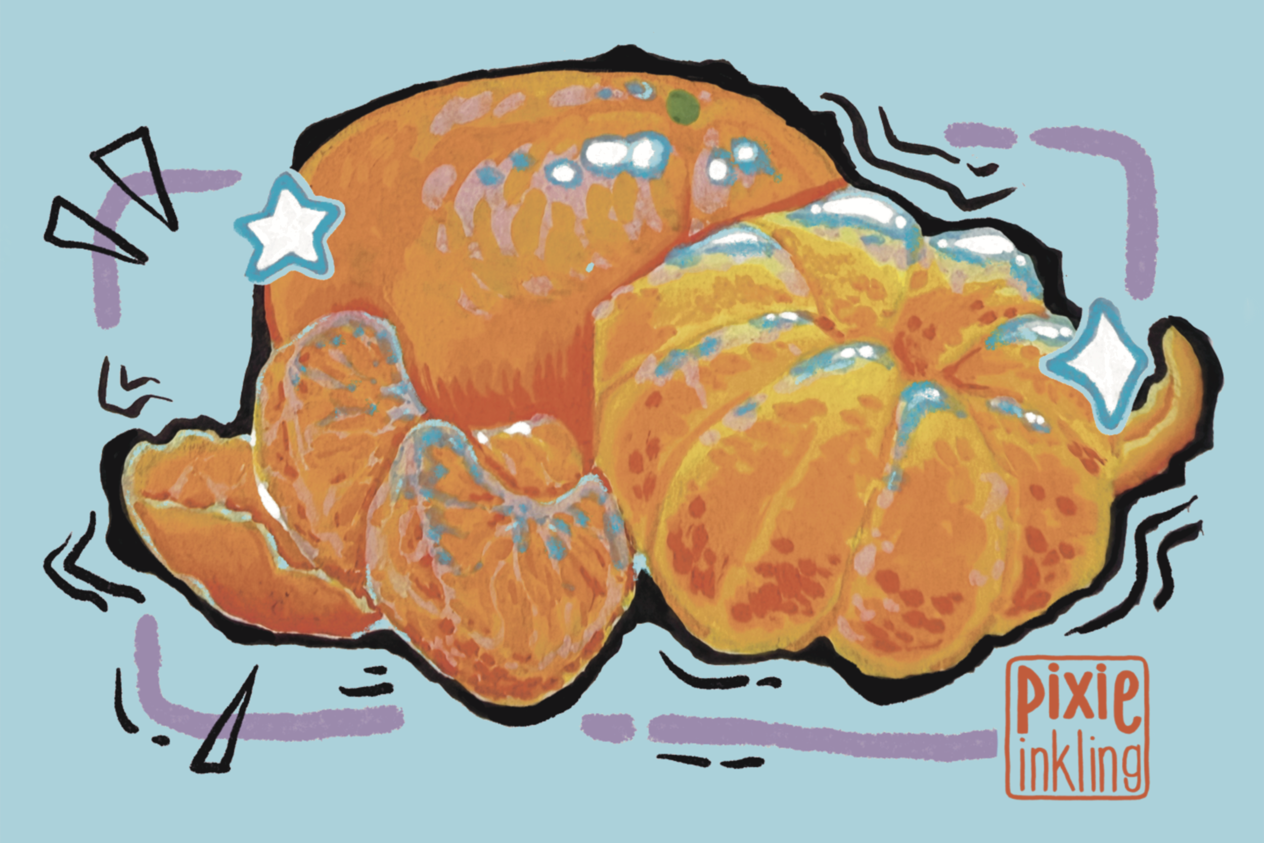 Bold Tangerines Art Print