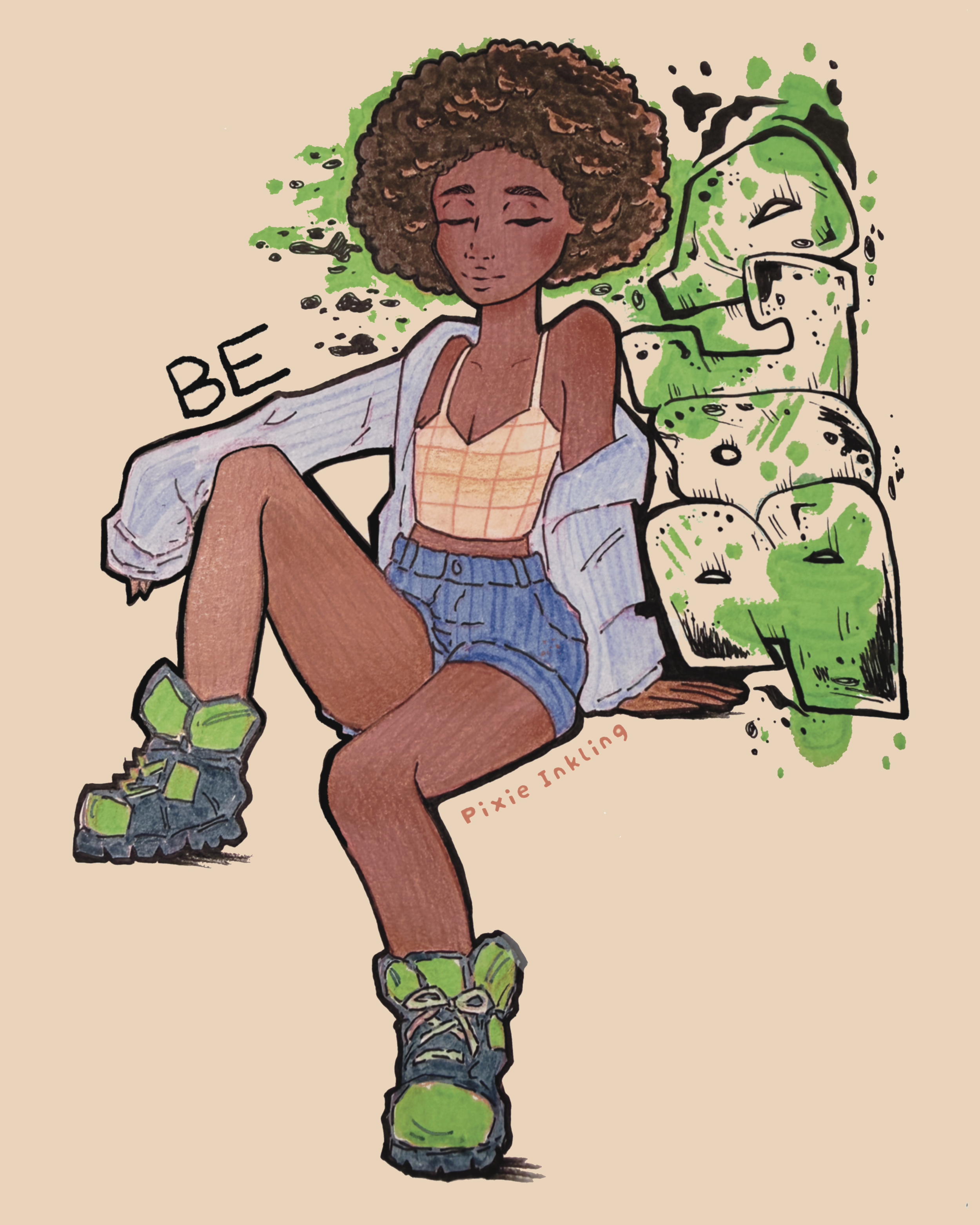 'Be Bold' Illustration Art Print
