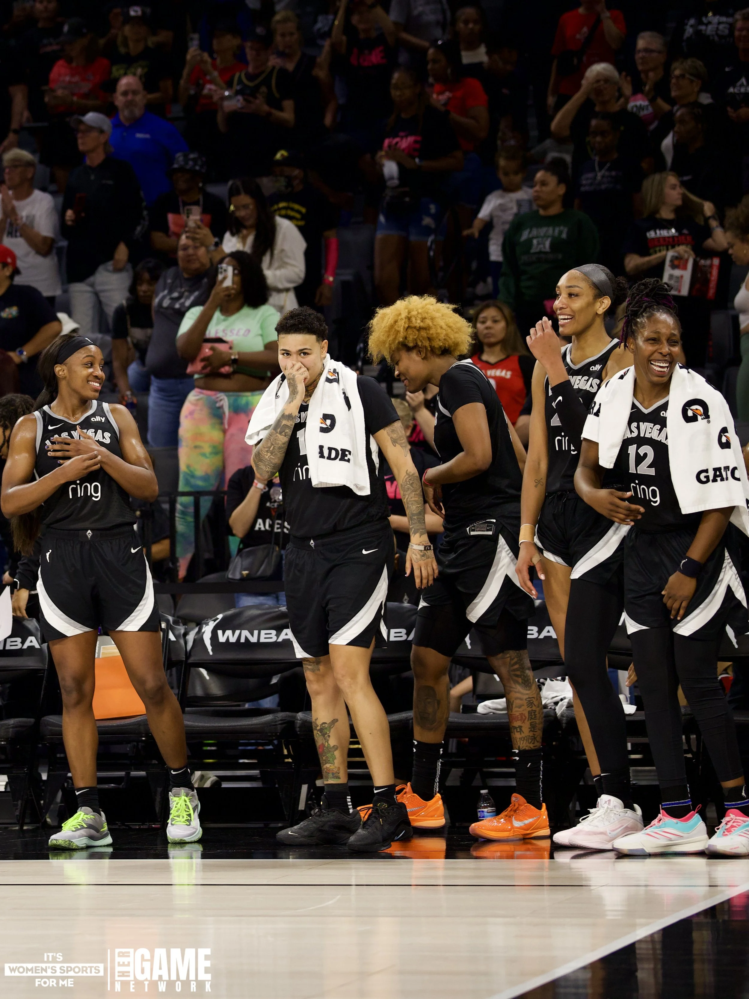 Aces Clinch Playoff Spot With Gritty Win in Chicago