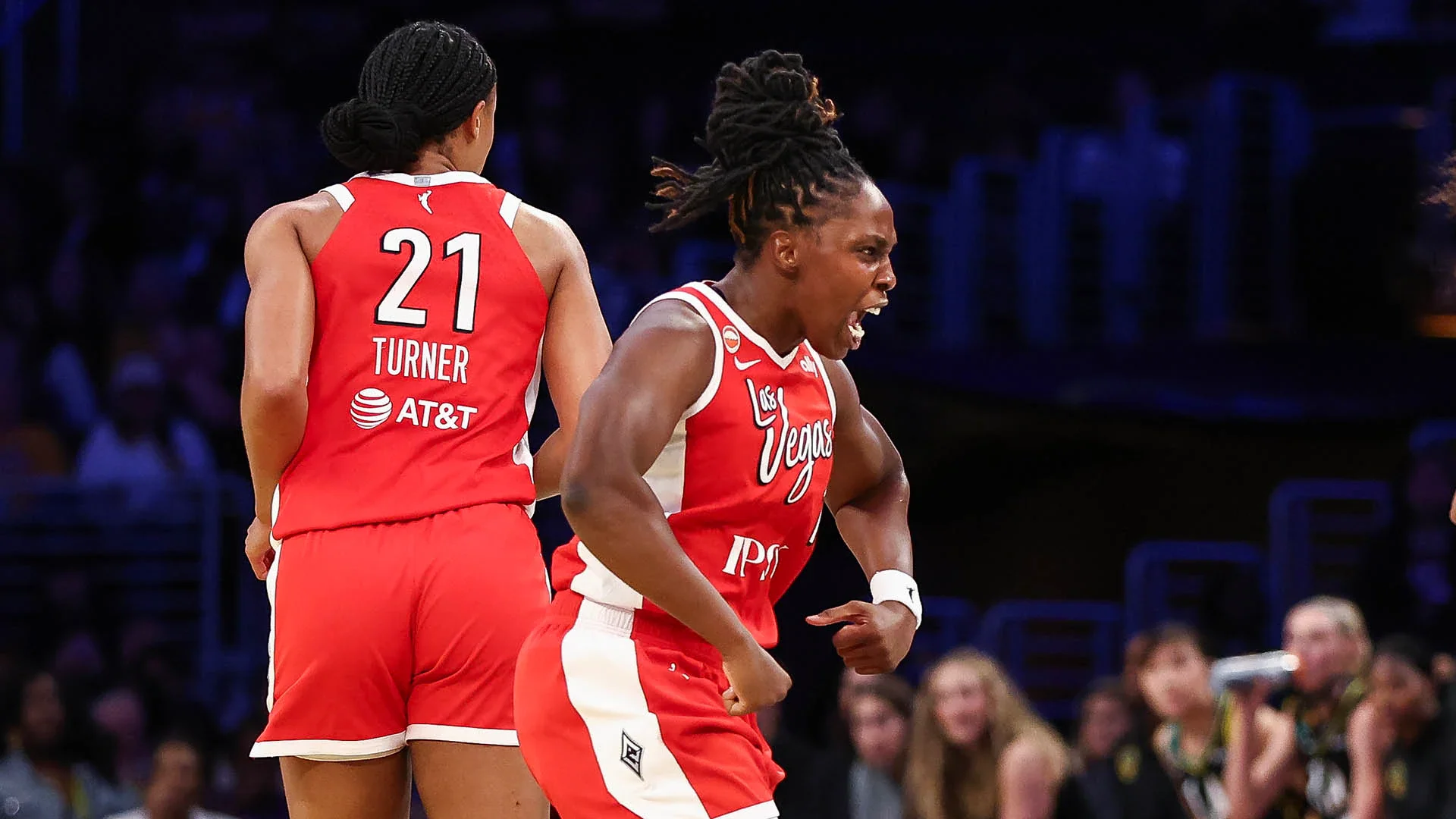 Aces Grind Out 79-69 Win in Los Angeles to Open Commissioner’s Cup Play