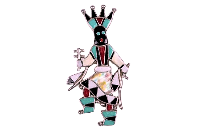 Crown Dancer Pin/Pendant - Lynette Laiwakete (Zuni)