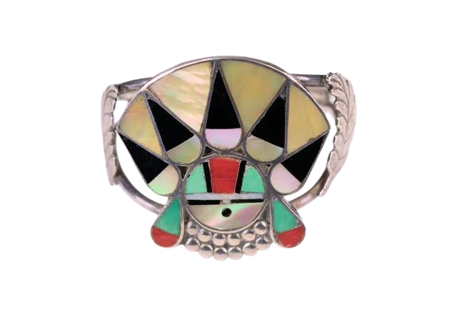 Vintage Sunface Inlay Cuff (Zuni)