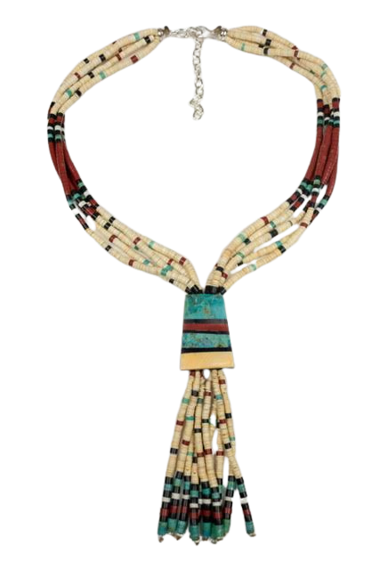 Reversible Heishi Lariat - Delbert and Torevia Crespin (Kewa)