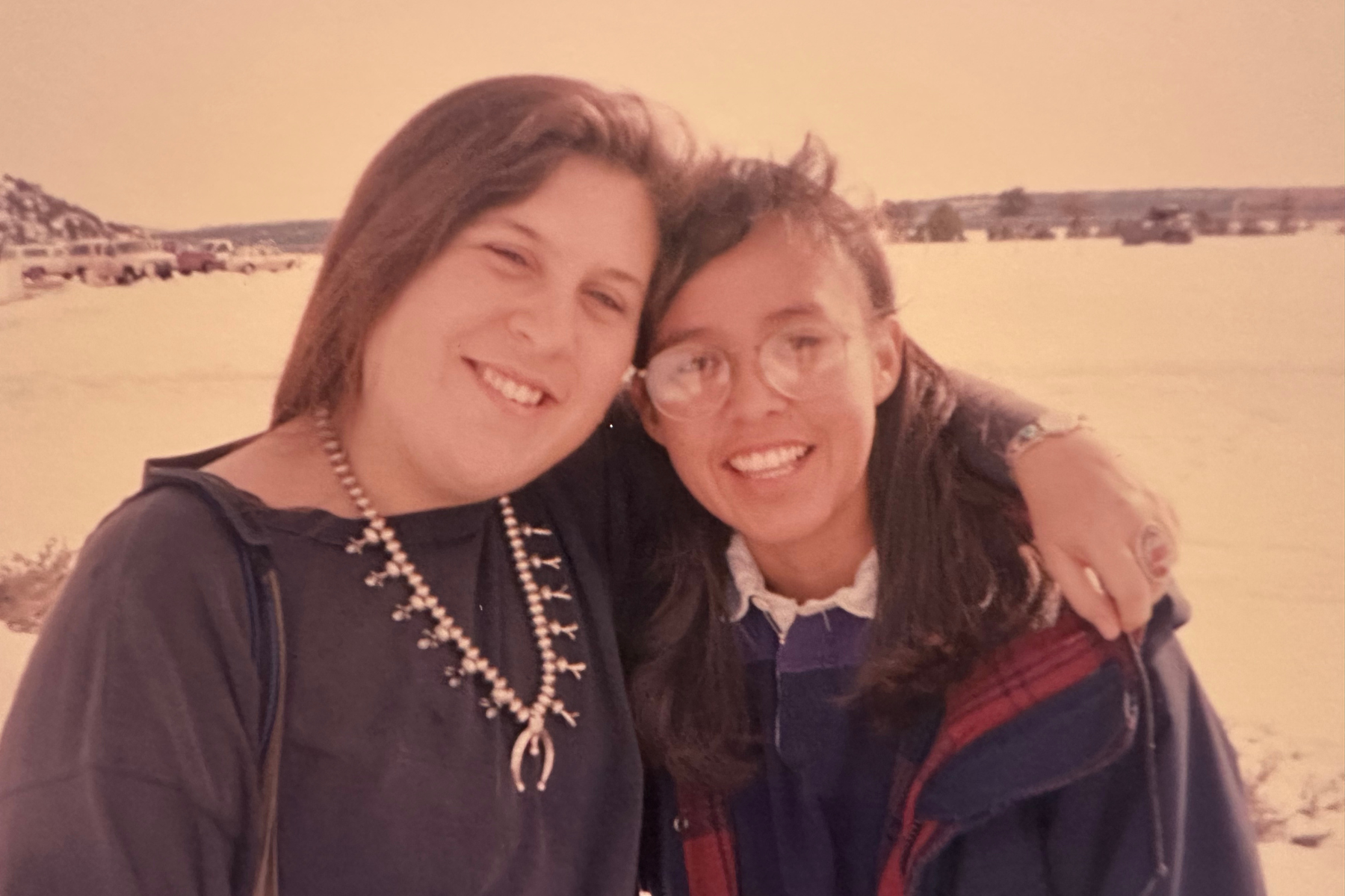 The wonderful Jolene Tallsalt-Robertson, who designed Navajewelry's logo! We were only 18 and 19 years old then and are still fast friends.