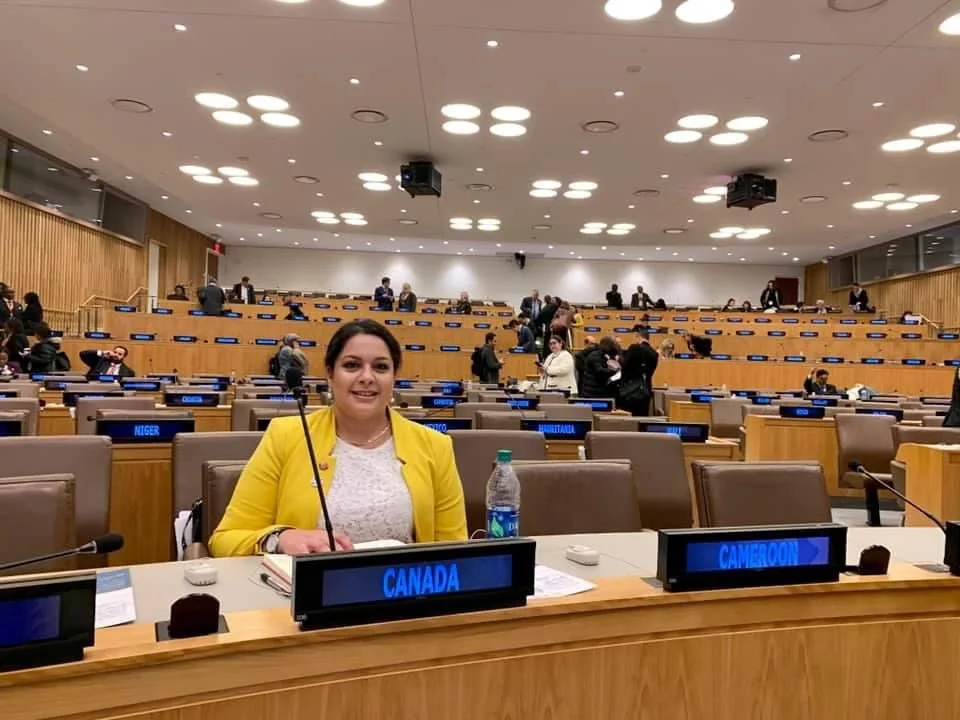 Sara at the UN representing Canada