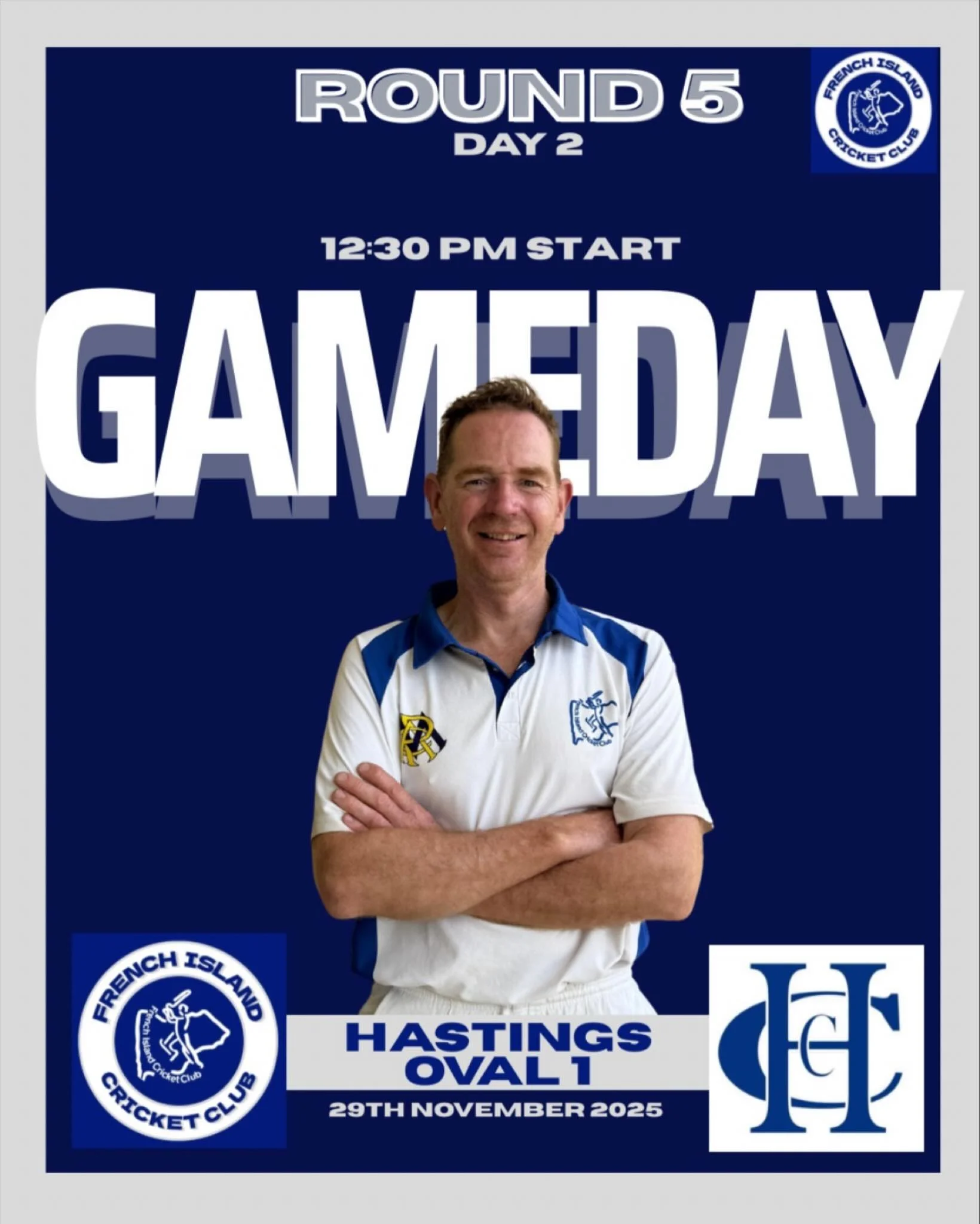 GAME DAY l ROUND 5 - DAY 2

We roll into the second week in a strong position after a cracking Day 1 effort.
French Island posted 173, then came out firing with the ball to have Hastings 4/20 at stumps.
12:30pm start at Oval 1 Hastings 

Plenty of mo