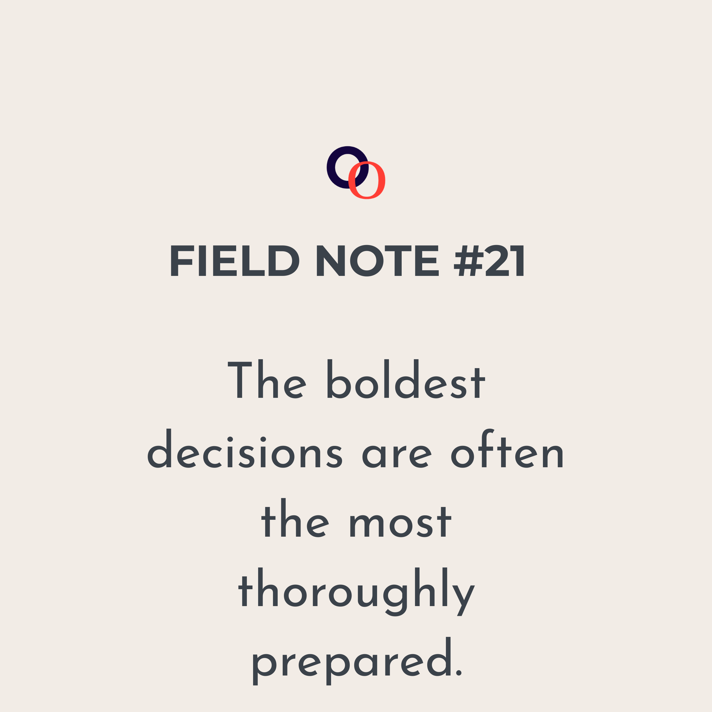 When Bold Doesn't Mean Reckless