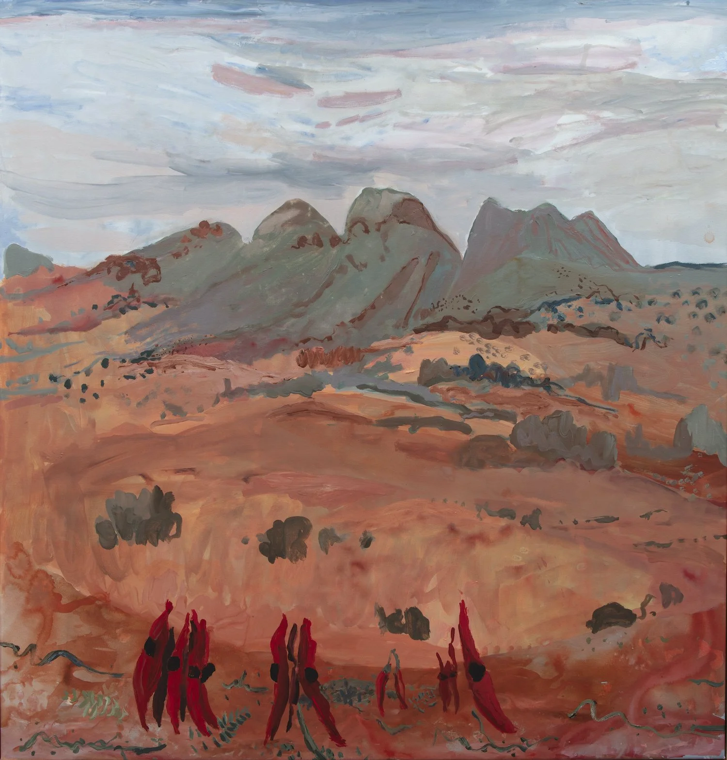 Sturt Desert Dance,  acrylic on canvas, 168 x 159cm, 2020