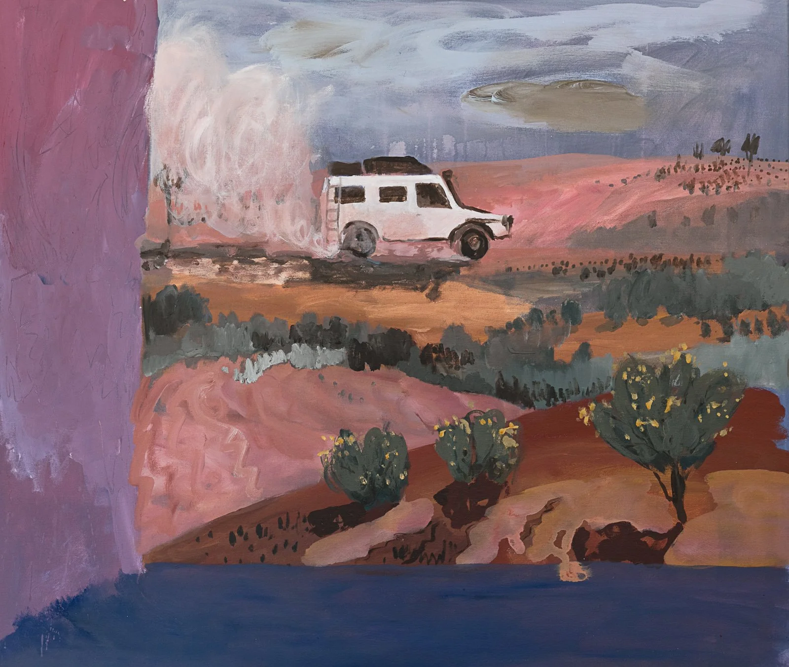 Acacia Bloom and Troopy Dust, acrylic on canvas, 95 x 115 cm, 2019