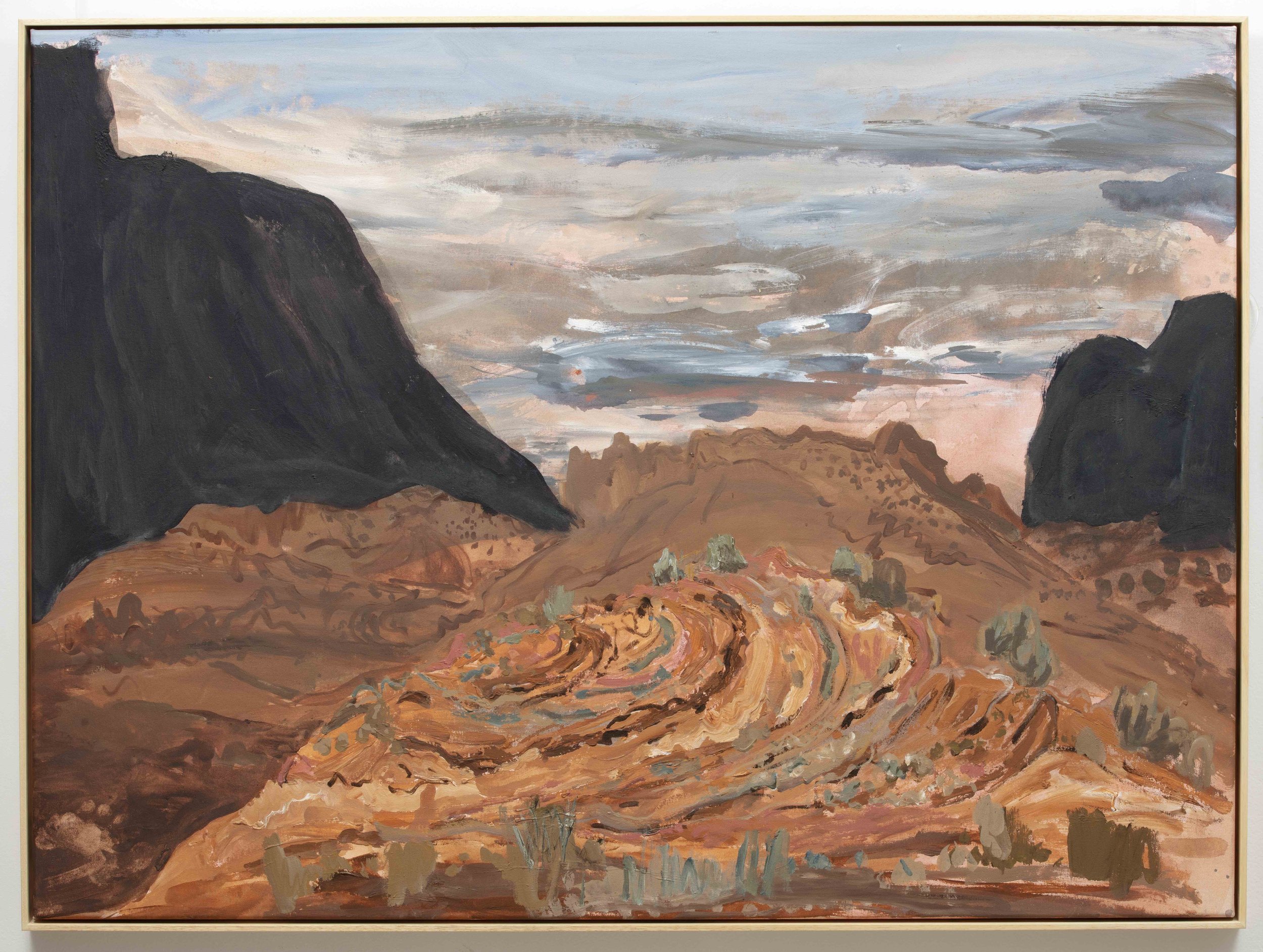 Heavy Skies Over Desert Wave, acrylic on canvas, 110 x 125cm, 2020