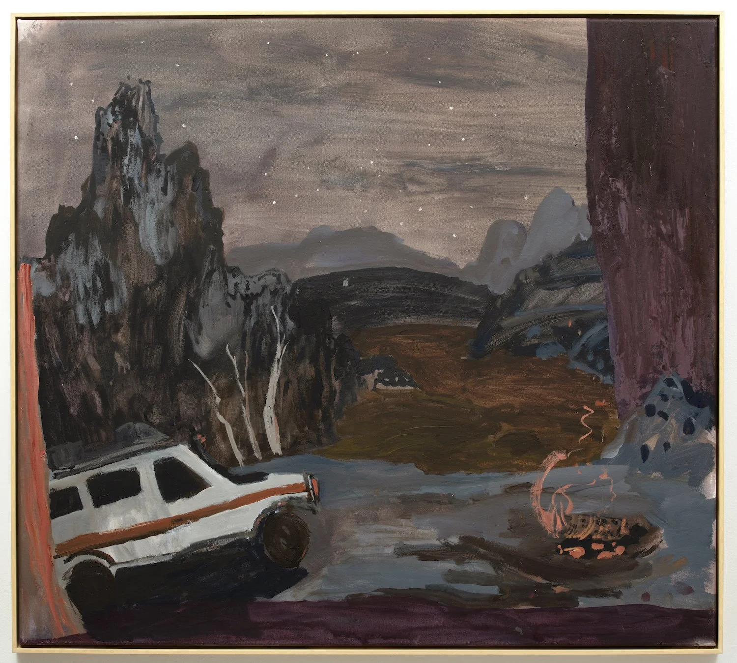 Star Dust Camp, acrylic on canvas, 109 x 119cm, 2020