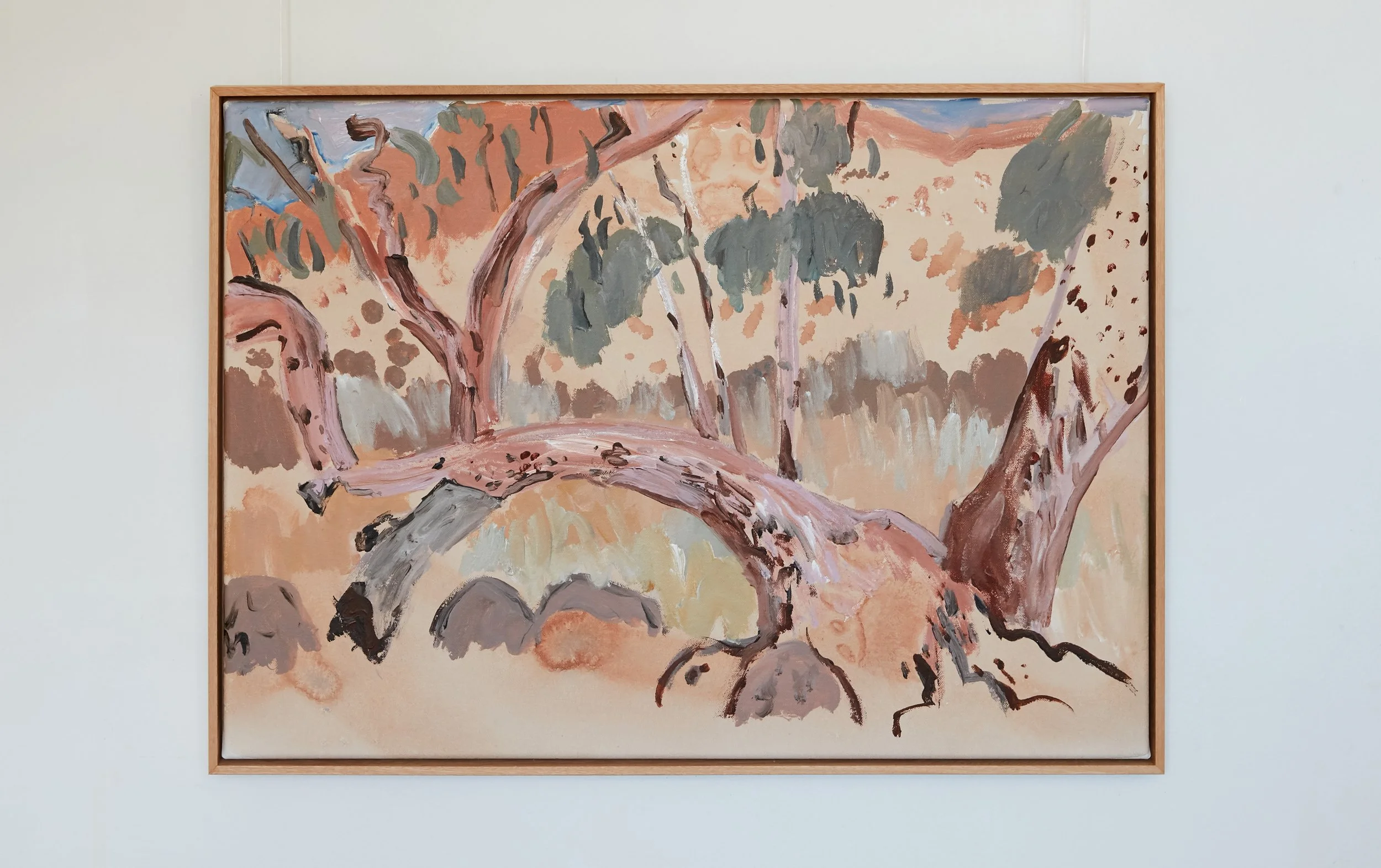 River Red, Study - Footprint,  acrylic on canvas, 56 x 77cm, 2020