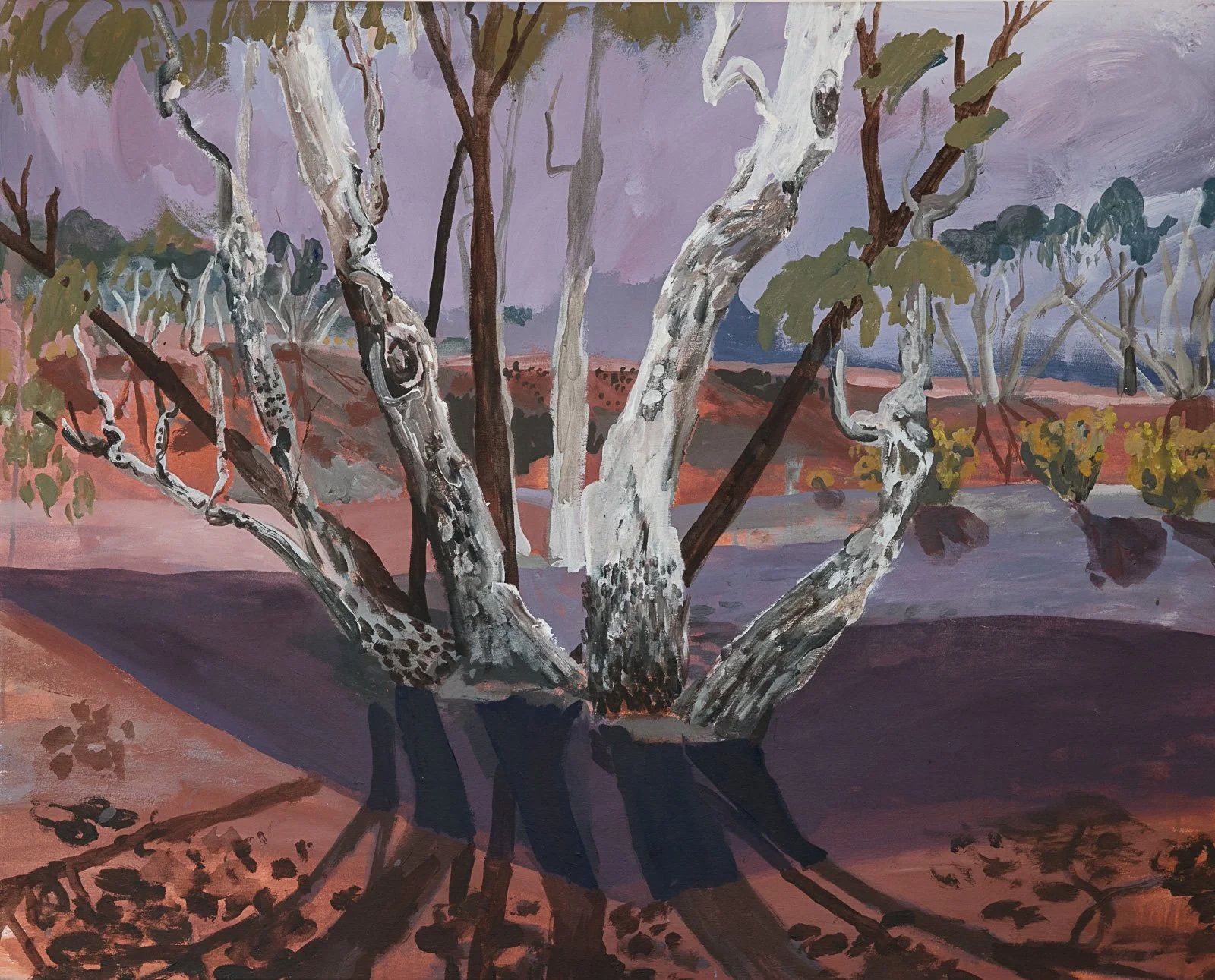 Dances With Shadows, acrylic on canvas, 90 x 115 cm, 2019