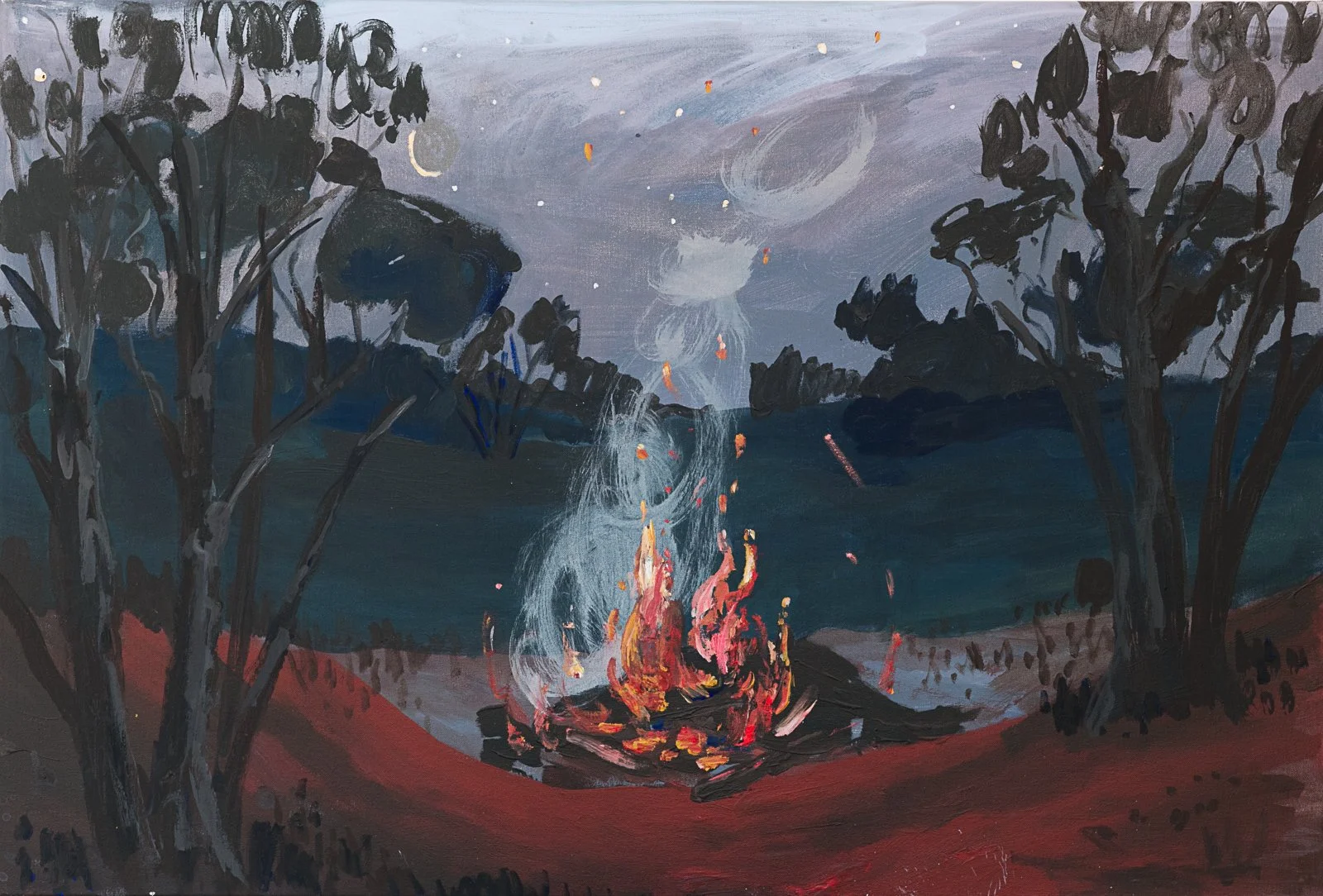 Nighttide, acrylic on canvas, 65 x 94 cm, 2019