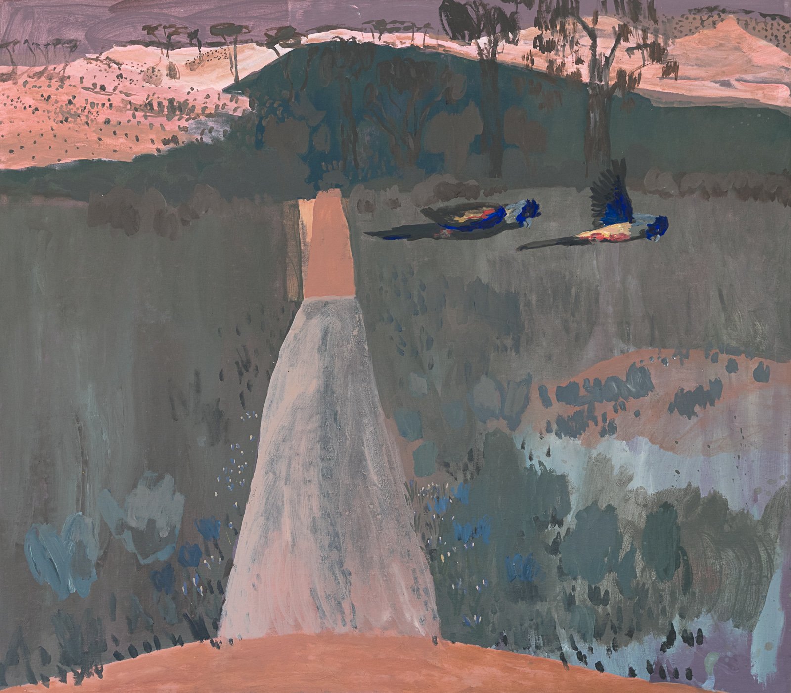 Blue Bonnets, acrylic on canvas, Acrylic on canvas, 125 x 140 cm, 2019