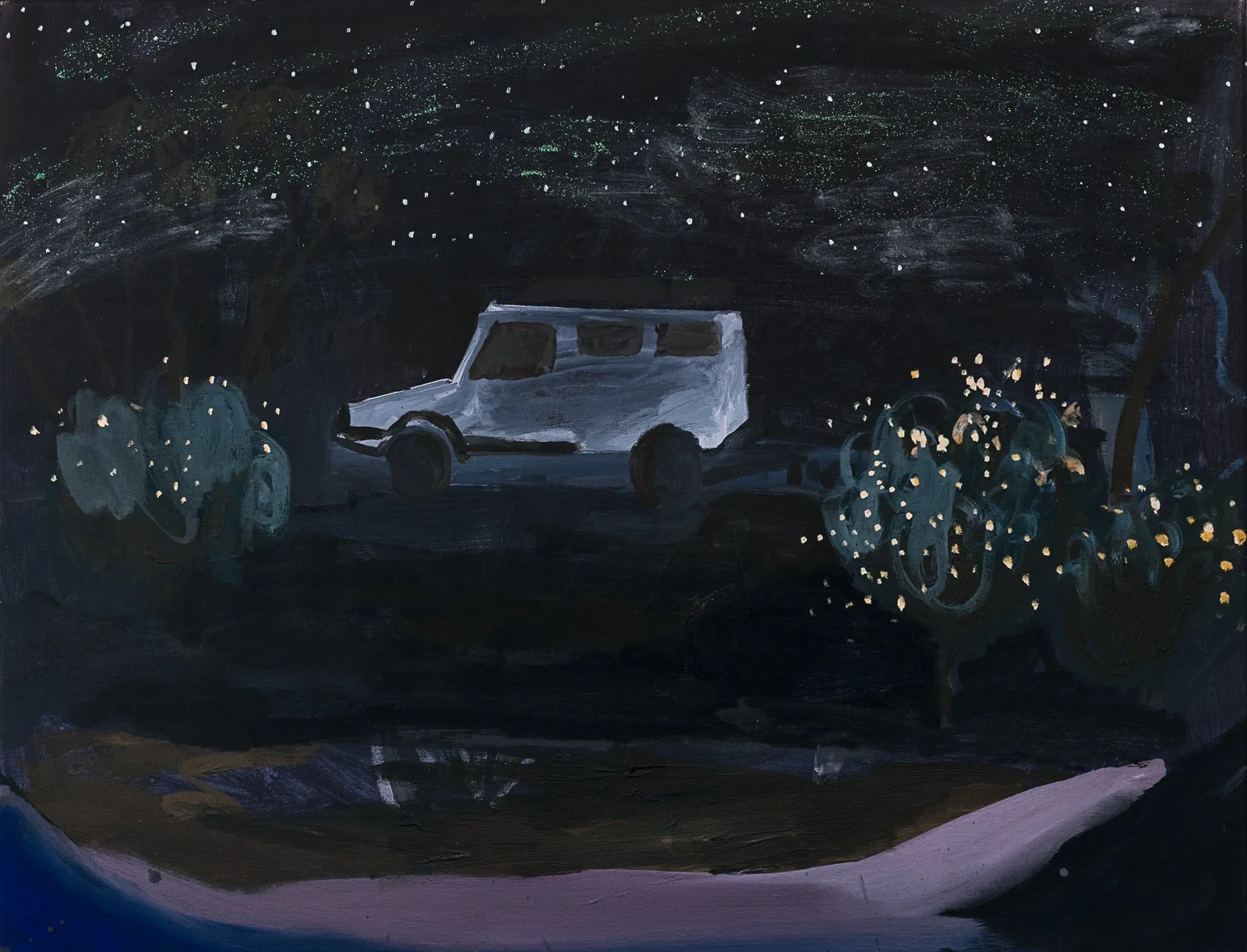 Acacia Nights, acrylic on canvas, 70 x 90 cm, 2019